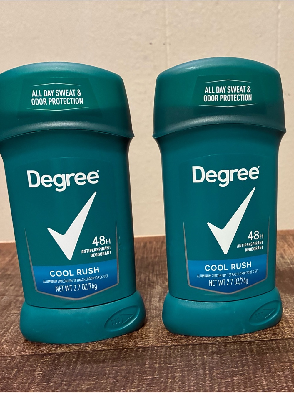 Degree Men Cool Rush Antiperspirant Deodorant 2.7 oz Lot of 2 Exp 02/2028